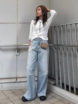 「きれいめコーディネート」｜瀬川百花さん（レディース・156cm）の冬コーディネート