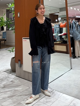 「Ungrid（アングリッド）のアイテム」を使った、瀬川百花さん（骨格ウェーブ・レディース・156cm）の春コーディネート