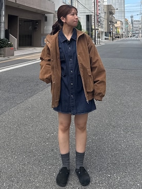 「アイテム（ブルゾン）」を使った、瀬川百花さん（レディース・156cm）の秋コーディネート