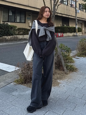 瀬川百花さん（レディース・156cm）の冬コーディネート