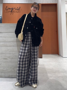 「Ungrid（アングリッド）のアイテム（デニムジャケット）」を使った、瀬川百花さん（レディース・156cm）の夏コーディネート