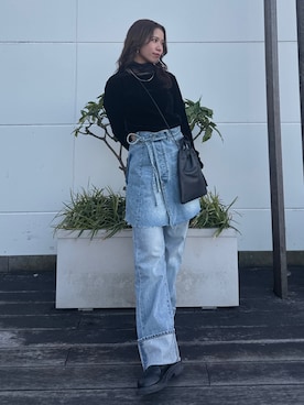 瀬川百花さん（レディース・156cm）の冬コーディネート