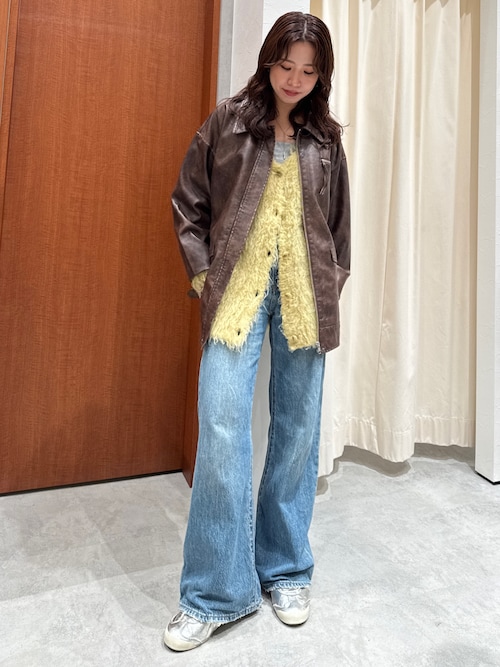 セール】ルーズシルエットフェイクレザーブルゾン（ブルゾン