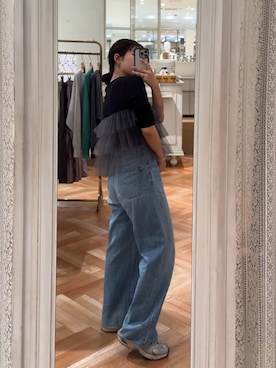 「Ungrid（アングリッド）のアイテム（その他アウター）」を使った、瀬川百花さん（レディース・156cm）の冬コーディネート