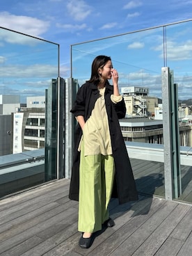 「ピスタチオ」｜「アイテム（その他アウター）」を使った、瀬川百花さん（レディース・156cm）の冬コーディネート