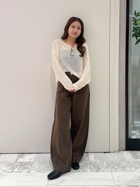 瀬川百花さん(レディース・156cm)の秋コーディネート