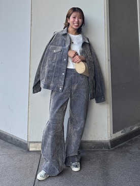 「春ニット」｜瀬川百花さん（レディース・156cm）の夏コーディネート