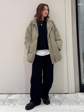 「Ungrid（アングリッド）のアイテム」を使った、瀬川百花さん（レディース・156cm）の冬コーディネート