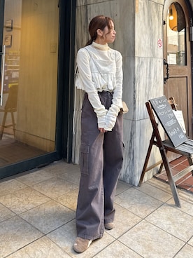 瀬川百花さん（レディース・156cm）の冬コーディネート