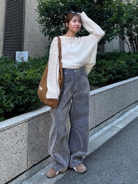 「Ungrid（アングリッド）のアイテム」を使った、瀬川百花さん（レディース・156cm）の夏コーディネート