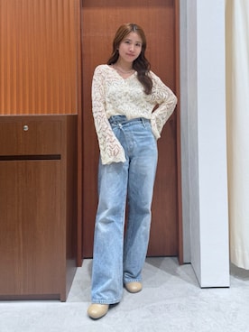 「Ungrid（アングリッド）のアイテム」を使った、瀬川百花さん（レディース・156cm）の夏コーディネート