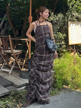 「Ungrid（アングリッド）のアイテム（ワンピース/ドレス）」を使った、瀬川百花さん（レディース・156cm）の秋コーディネート