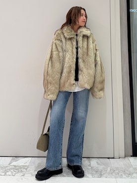 「Ungrid（アングリッド）のアイテム」を使った、瀬川百花さん（レディース・156cm）の冬コーディネート