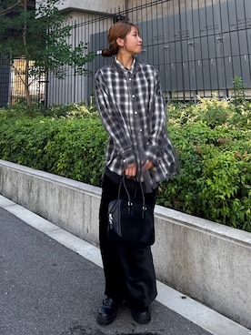 「Ungrid（アングリッド）のアイテム（スカート）」を使った、瀬川百花さん（レディース・156cm）の夏コーディネート