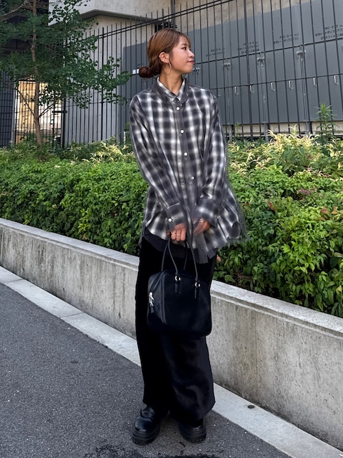 【展示会人気NO.1】チュールレイヤードルーズシャツ