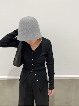 「綺麗めコーデ」｜「アイテム（帽子）」を使った、瀬川百花さん（レディース・156cm）の秋コーディネート