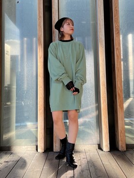 「綺麗めコーデ」｜「アイテム（帽子）」を使った、瀬川百花さん（レディース・156cm）の秋コーディネート