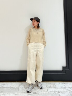 「ミリタリーコーデ」｜「アイテム（ワンピース/ドレス）」を使った、瀬川百花さん（レディース・156cm）の春コーディネート