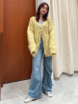 「Ungrid（アングリッド）のアイテム（カーディガン/ボレロ）」を使った、瀬川百花さん（レディース・156cm）の秋コーディネート