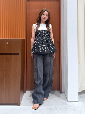 「Ungrid（アングリッド）のアイテム」を使った、瀬川百花さん（レディース・156cm）の夏コーディネート