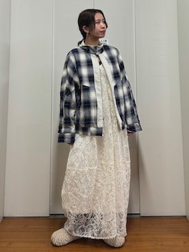 瀬川百花さん（レディース・156cm）の冬コーディネート