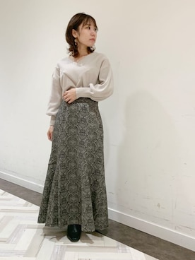 「フェミニンコーデ」｜「アイテム（ブルゾン）」を使った、tomomiさん（レディース・145cm）の秋コーディネート