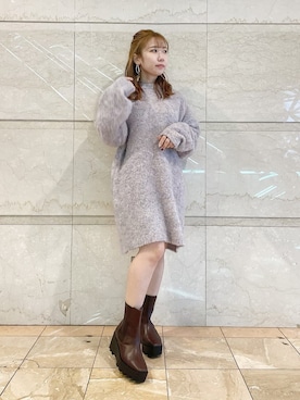 「消えそうな色コーデ」｜「アイテム（ブーツ）」を使った、tomomiさん（レディース・145cm）の秋コーディネート