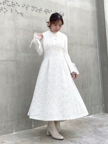 【新品タグ付き】dazzlin ディープネックツイードジャンスカ ブラック M ダズリン dazzlin ディープネックツイードジャンスカ （ブラック