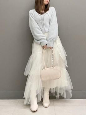 「アイテム（カーディガン/ボレロ）」を使った、tomomiさん（レディース・145cm）の秋コーディネート