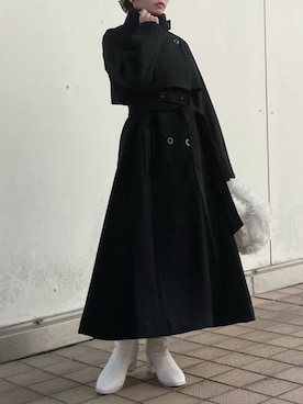 「アイテム（トレンチコート）」を使った、tomomiさん（レディース・145cm）の秋コーディネート