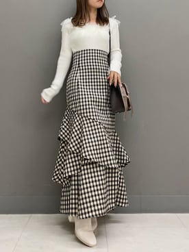 「アイテム（スカート）」を使った、tomomiさん（レディース・145cm）の秋コーディネート