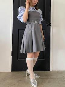 dazzlin ダズリン レイヤードシャツミニワンピース レイヤードシャツミニワンピース（ワンピース）｜dazzlin
