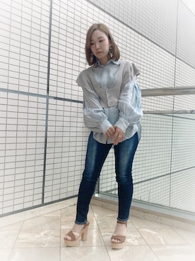 「ダズリン」｜「アイテム（その他アウター）」を使った、tomomiさん（レディース・145cm）の春コーディネート