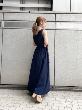 「肌見せ」｜「アイテム（ワンピース/ドレス）」を使った、tomomiさん（レディース・145cm）の夏コーディネート