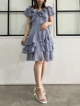「dazzlin（ダズリン）のアイテム（ワンピース/ドレス）」を使った、tomomiさん（レディース・145cm）の夏コーディネート