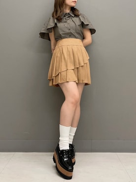 「アイテム（ローファー）」を使った、tomomiさん（レディース・145cm）の夏コーディネート