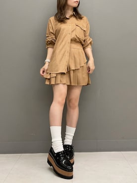 「アイテム（ローファー）」を使った、tomomiさん（レディース・145cm）の夏コーディネート