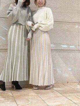 「消えそうな色コーデ」｜「アイテム（ワンピース/ドレス）」を使った、tomomiさん（レディース・145cm）の冬コーディネート