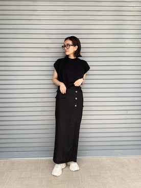 オールブラック」の人気ファッションコーディネート - WEAR