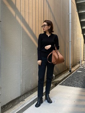 「#秋コーデ」｜「アイテム（ブーツ）」を使った、園部 涼子さん（レディース・162cm）の秋コーディネート
