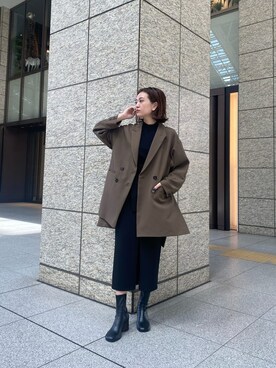 「#秋コーデ」｜「アイテム（ジャケット/アウター）」を使った、園部 涼子さん（レディース・162cm）の秋コーディネート