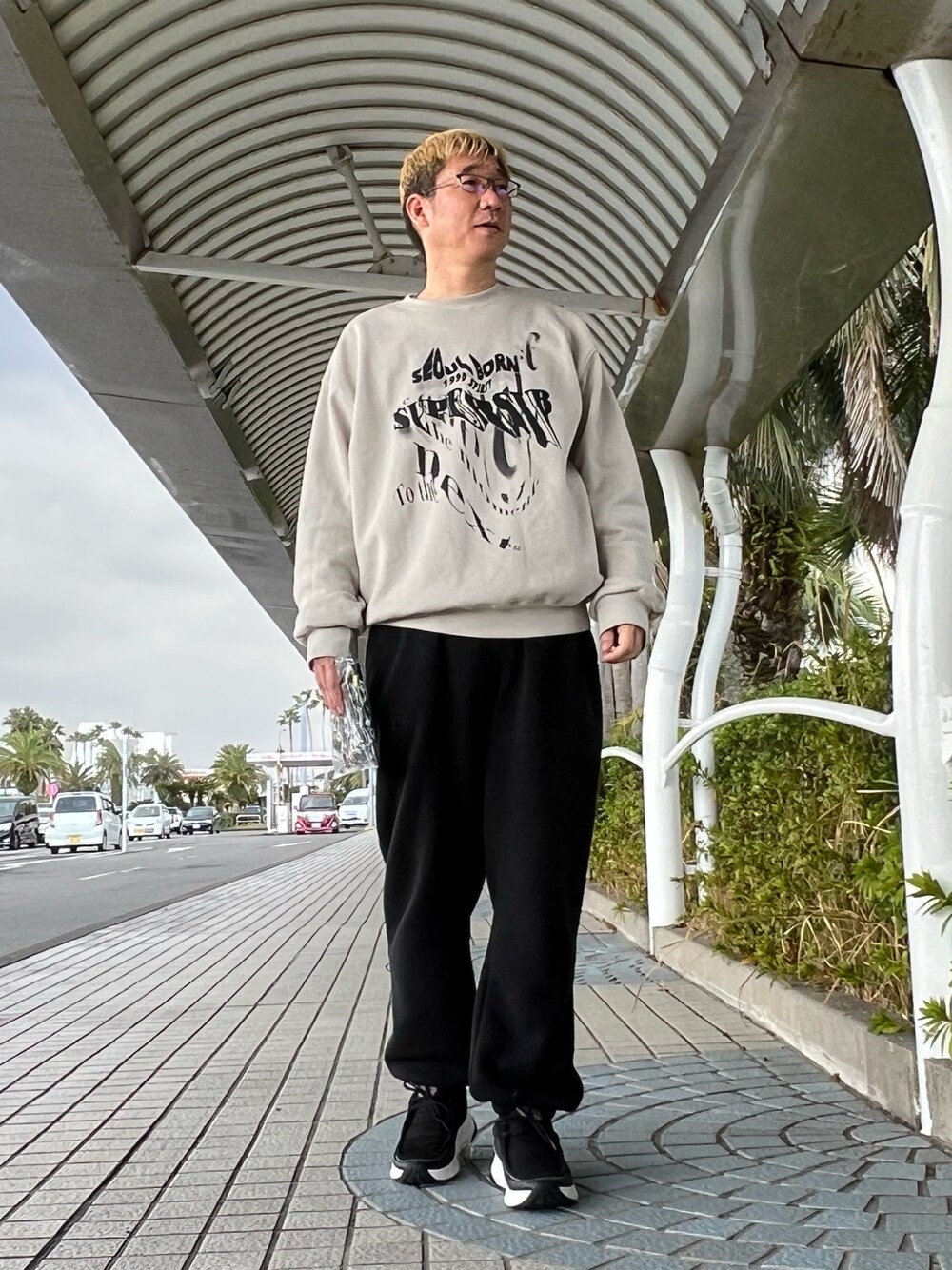 ルーズフィット スウェットパンツ ワイドシルエット 韓国コーデ ルーズシルエットカラースウェットパンツ MONO-MART│MONO-MART