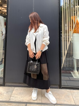 美品 使用感少 ✨️ ARMANI EXCHANGE ワンピース レザースカート ARMANI EXCHANGE（アルマーニエクスチェンジ）の「【A|X