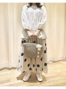 「ナチュラルスタイル」｜「アイテム（その他シューズ）」を使った、ⓐさん（レディース・153cm）の夏コーディネート