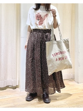 「ナチュラルスタイル」｜「アイテム（その他シューズ）」を使った、ⓐさん（レディース・153cm）の夏コーディネート