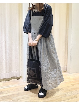 「フリルトート」｜ⓐさん（レディース・153cm）の夏コーディネート