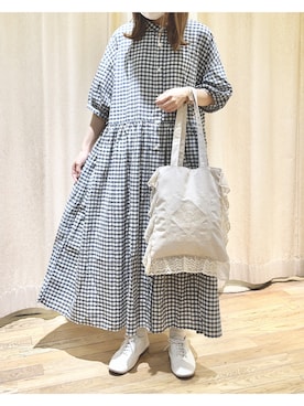 「フリルトート」｜ⓐさん（レディース・153cm）の夏コーディネート