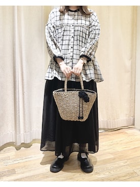 「ナチュラルスタイル」｜「アイテム（その他シューズ）」を使った、ⓐさん（レディース・153cm）の夏コーディネート