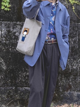 「SCM-PROJECT（エスシーエム プロジェクト）のアイテム（バッグ）」を使った、Shoさん（メンズ・180cm）の春コーディネート