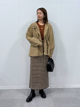 「BARNYARDSTORM（バンヤードストーム）のBARNYARDSTORM / ハイブリッドストレッチブーツ（ブーツ）」を使った、あやさん（レディース・168cm）の秋コーディネート